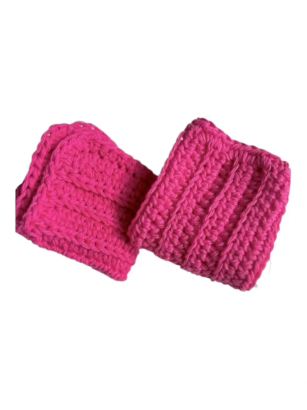 Hand Crafted Colorful Pink 100% Cotton All Purpose Crochet Dish or Wash Cloths